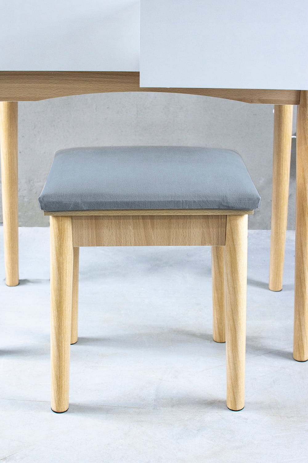 Make up tafel wit lades, spiegel met LED & kruk - 80x40cm