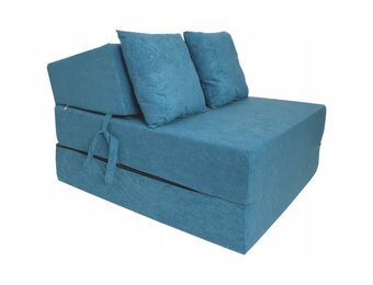 Vouwmatras 200x70 cm blauw | Schuim | Logeermatras & Stoel