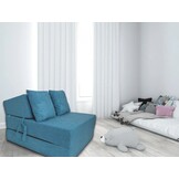 Logeermatras blauw | Opvouwbaar 200x70x15cm Foam