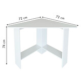 Hoekbureau wit - 102x72x74 cm - gelamineerd spaanplaat