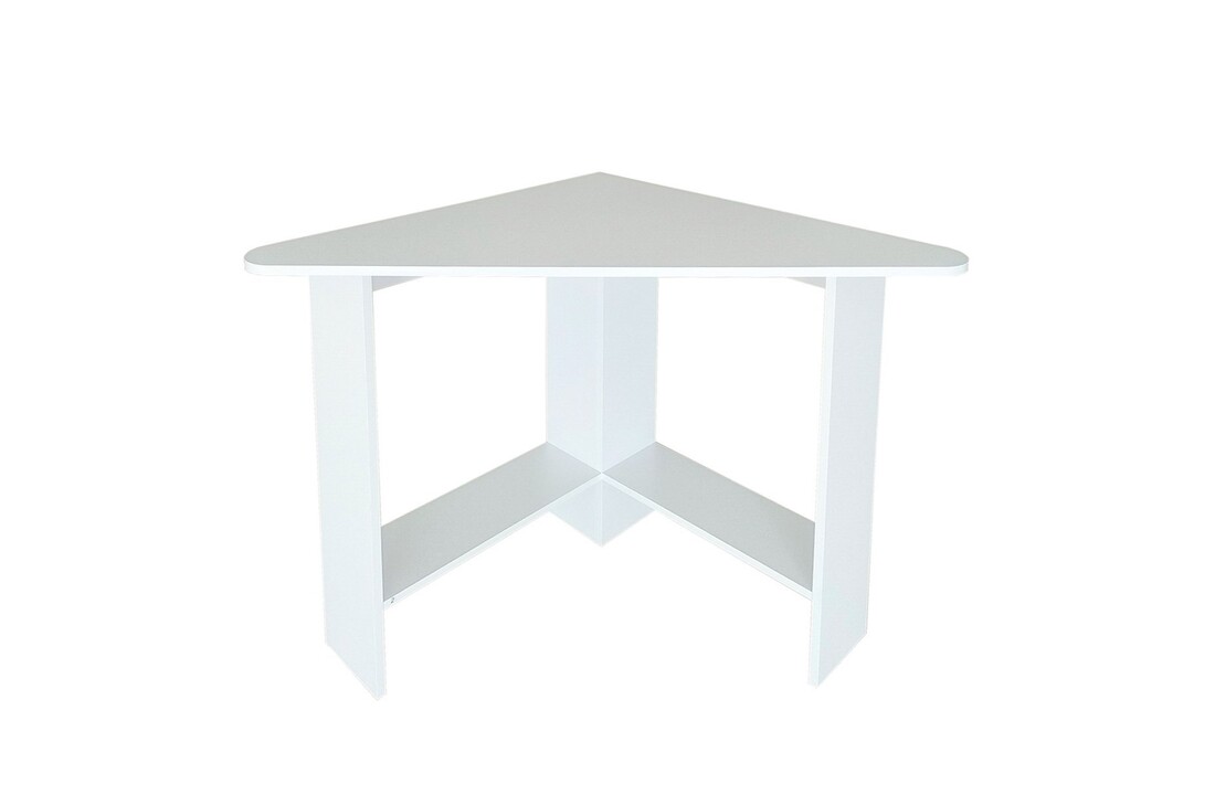 Bureau hoek hout - Wit, 102x72x74 cm, Gelamineerd spaanplaat