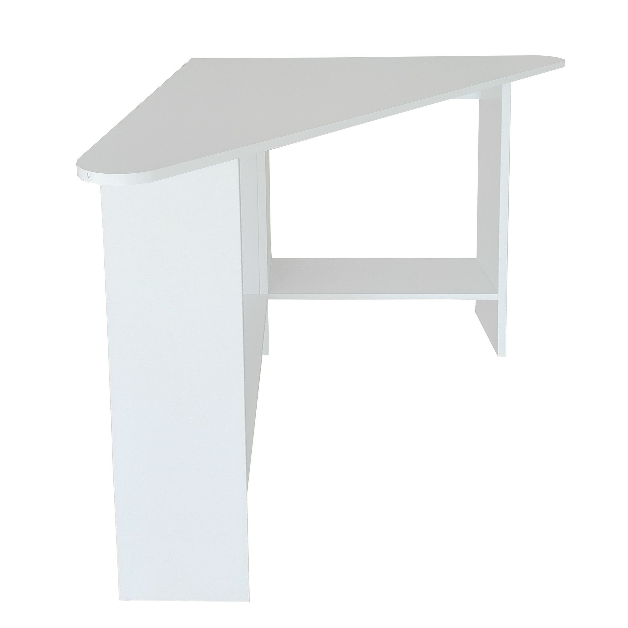 Hoekbureau modern | Wit houten hoekbureau | 102x72x74 cm