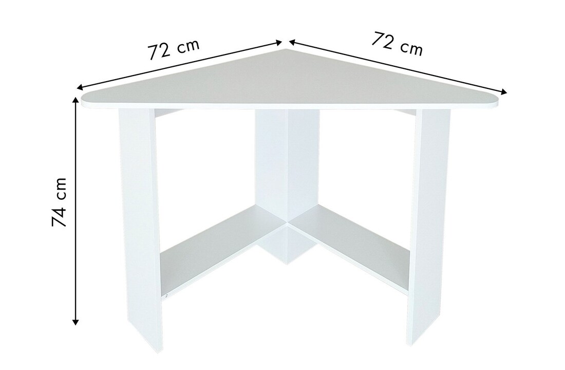 Hoekbureau modern | Wit houten hoekbureau | 102x72x74 cm