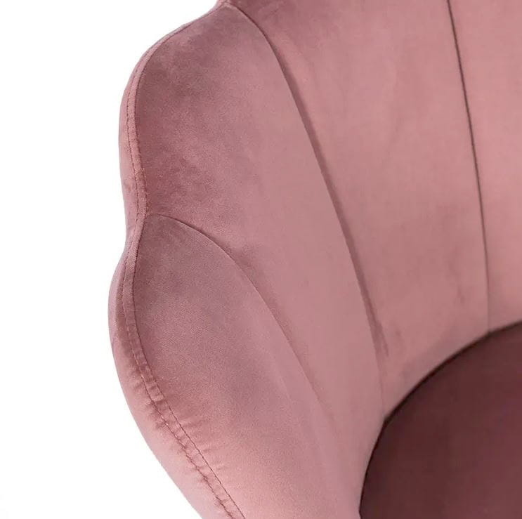 Fluwelen fauteuil roze goud - Schelpstoel, 58x51x88cm, Velvet