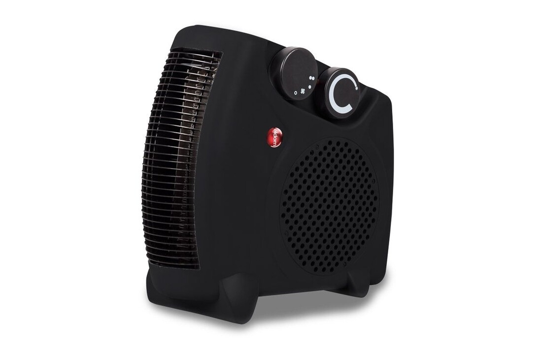 Keramische kachel klein - 1000/2000W, zwart, compact, verticaal/horizontaal