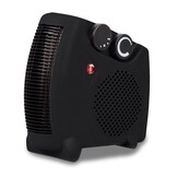 Keramische kachel klein - 1000/2000W, zwart, compact, verticaal/horizontaal