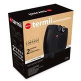 Keramische kachel klein - 1000/2000W, zwart, compact, verticaal/horizontaal