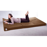 Logeermatras 120x200 foam, lichtbruin, met wasbare hoes