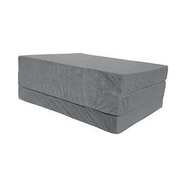 Opvouwbaar matras grijs 195x80x15 cm foam logeermatras