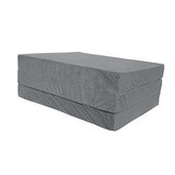 Logeermatras opvouwbaar grijs 195x80x15 cm foam