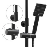 Thermostaat douchekop | Zwarte Regendouche 20cm | Messing Kraan