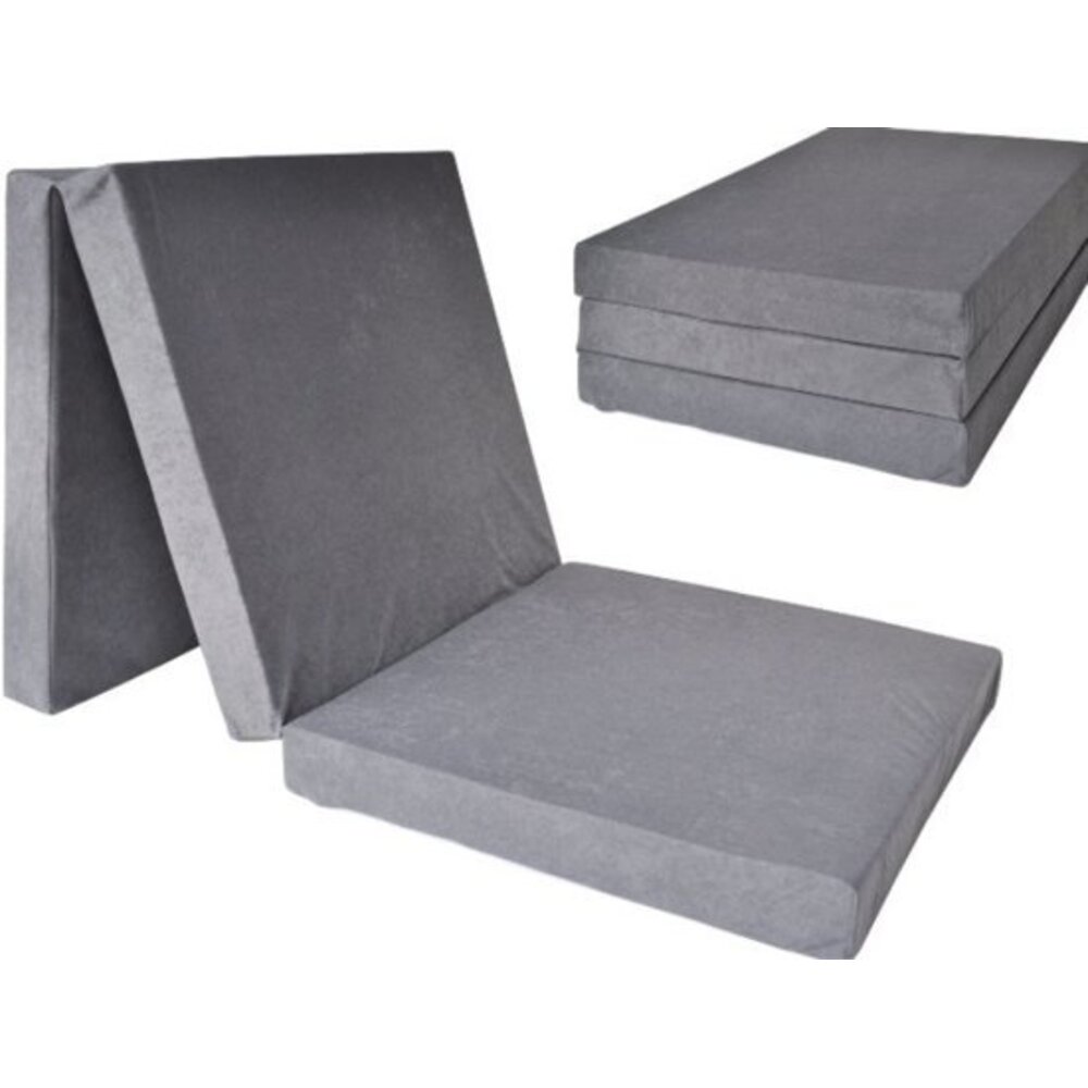 Campingmatras Grijs Opvouwbaar - 10cm Comfort Foam - Vikingchoice.nl