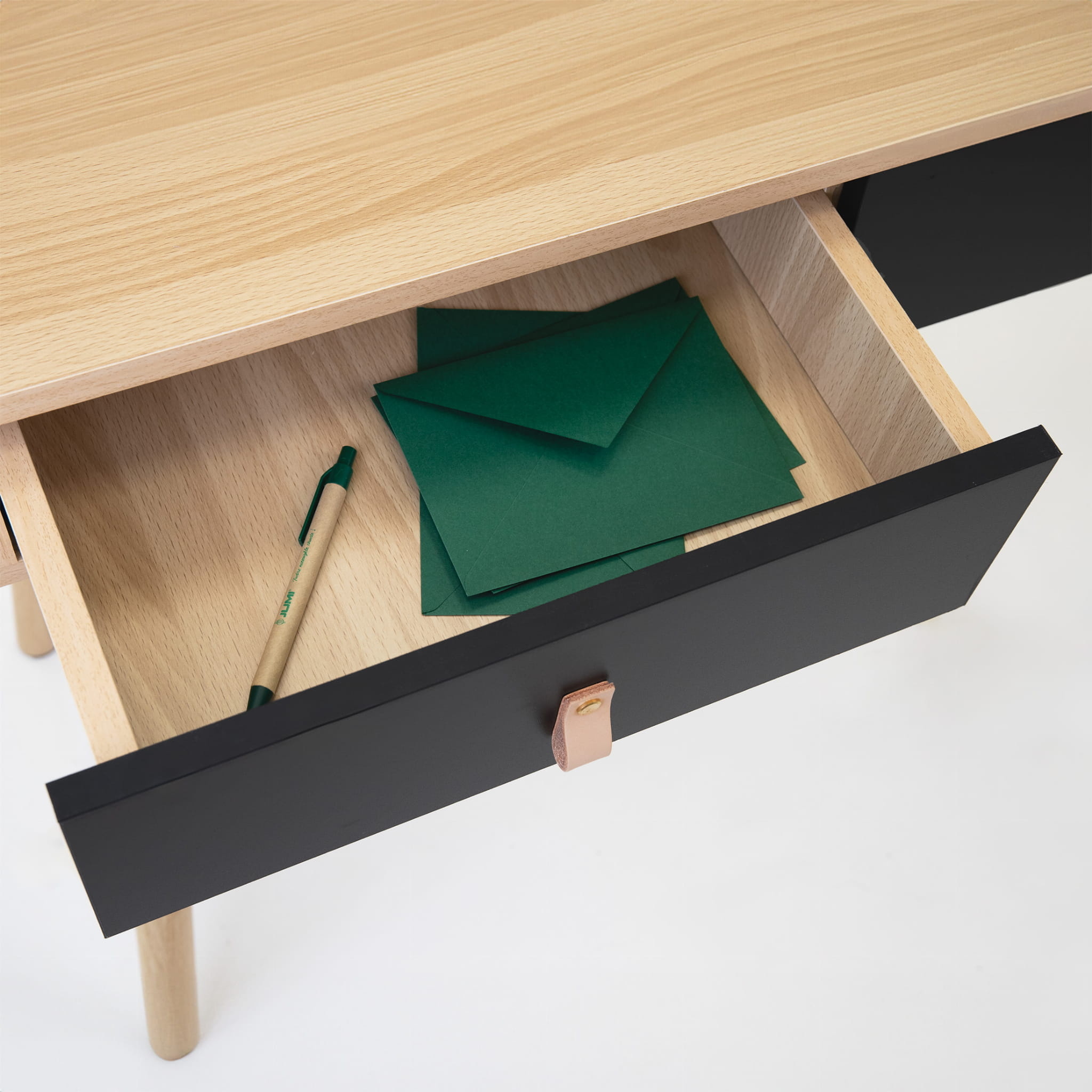 Kaptafel spiegel zwart | Scandi | 120x80x40cm | MDF & Beukenhout