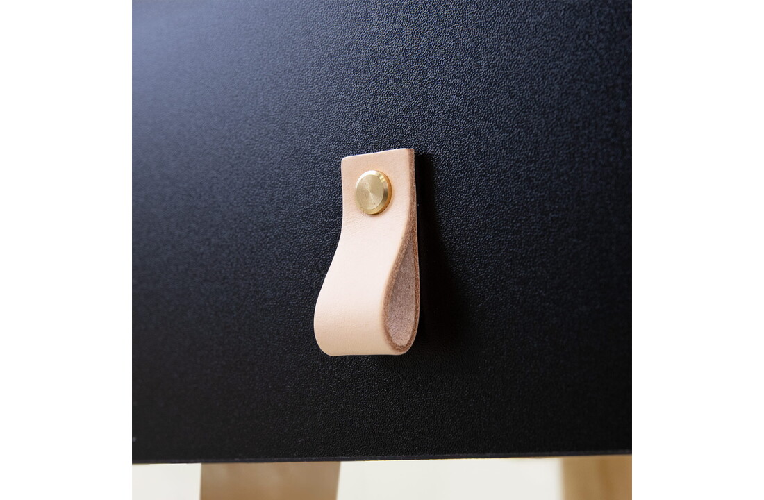 Kaptafel spiegel zwart | Scandi | 120x80x40cm | MDF & Beukenhout