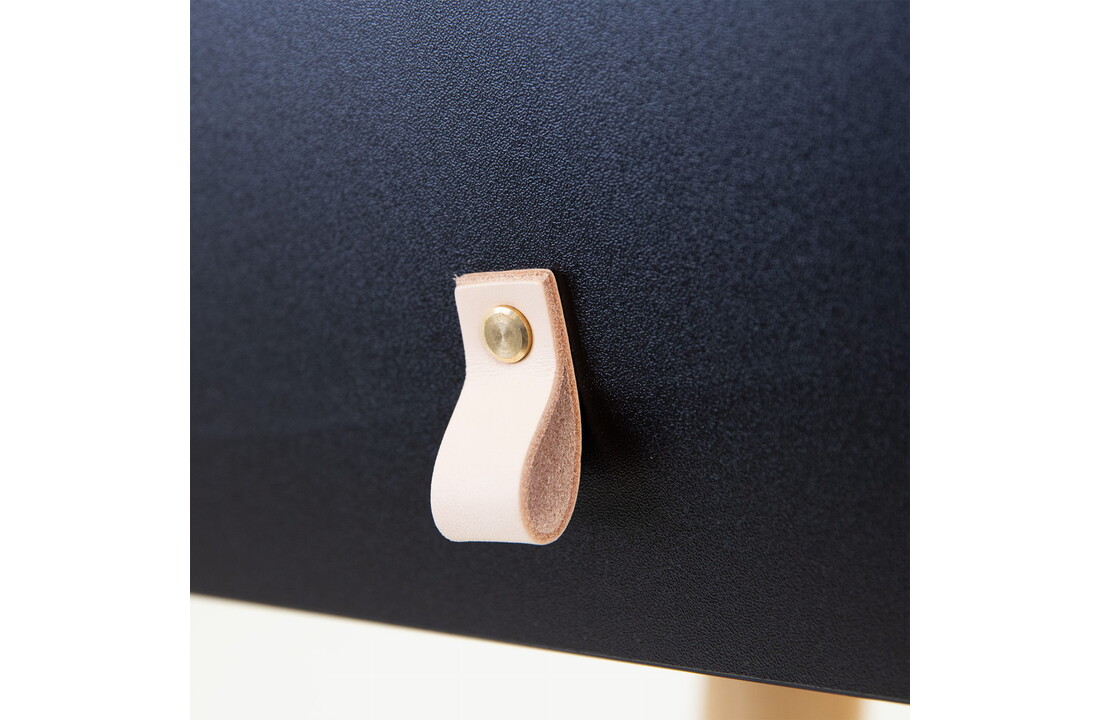 Kaptafel met spiegel - Scandinavisch Hout/Zwart, 80cm breed