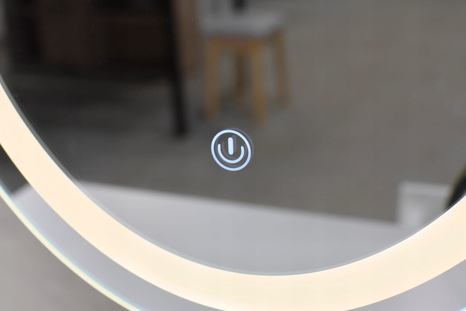 Make up tafel spiegel met LED | Wit | 142x80x40 cm | MDF/Beukenhout