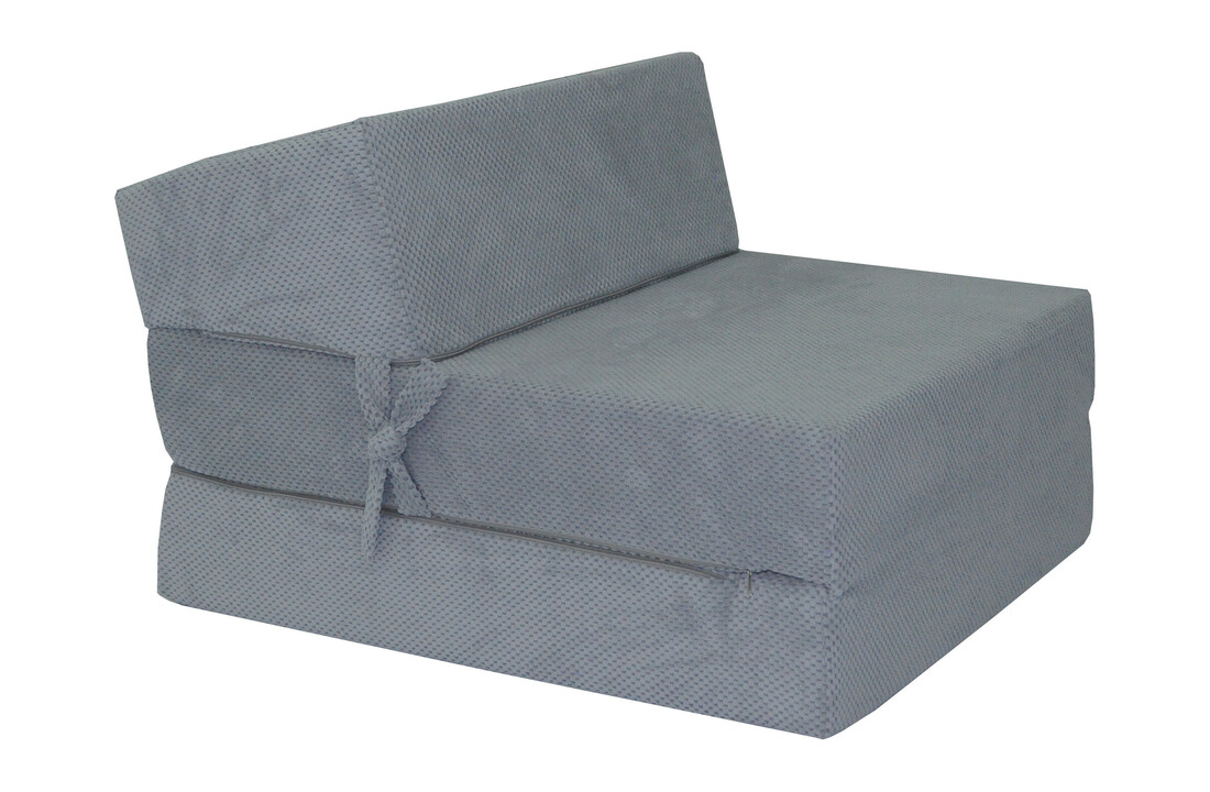 Slaap poef matras - 200x70x15cm - Grijs Velvet Dot