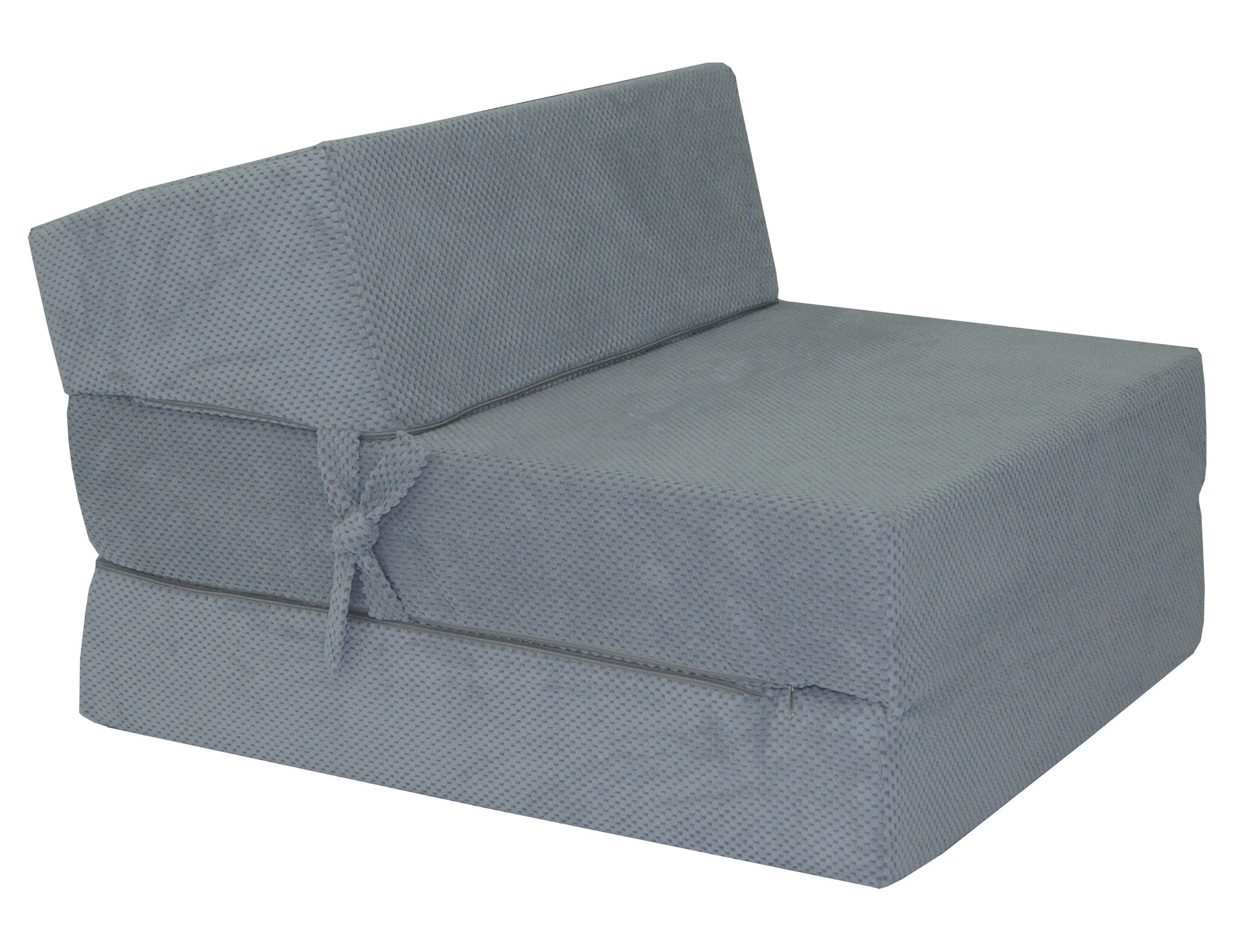 Slaap poef matras - 200x70x15cm - Grijs Velvet Dot