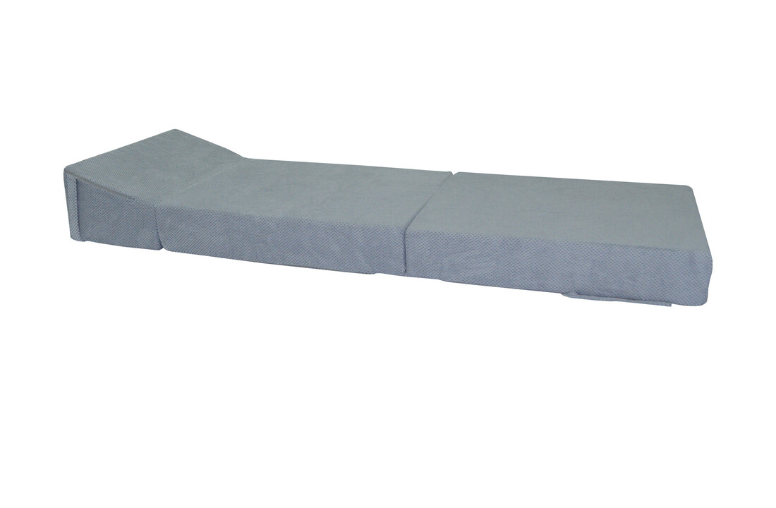 Slaap poef matras - 200x70x15cm - Grijs Velvet Dot