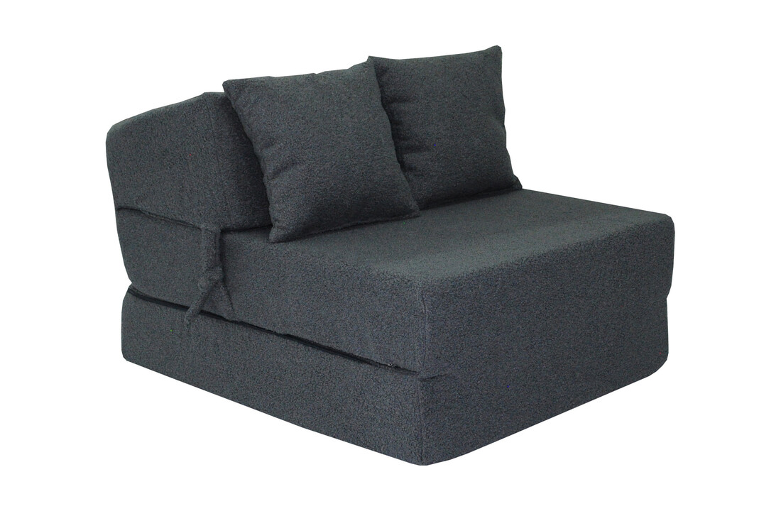 Opklapbaar matras 200x70x15cm Antraciet Bouclé