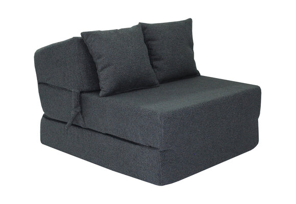 Opklapbaar matras 200x70x15cm Antraciet Bouclé