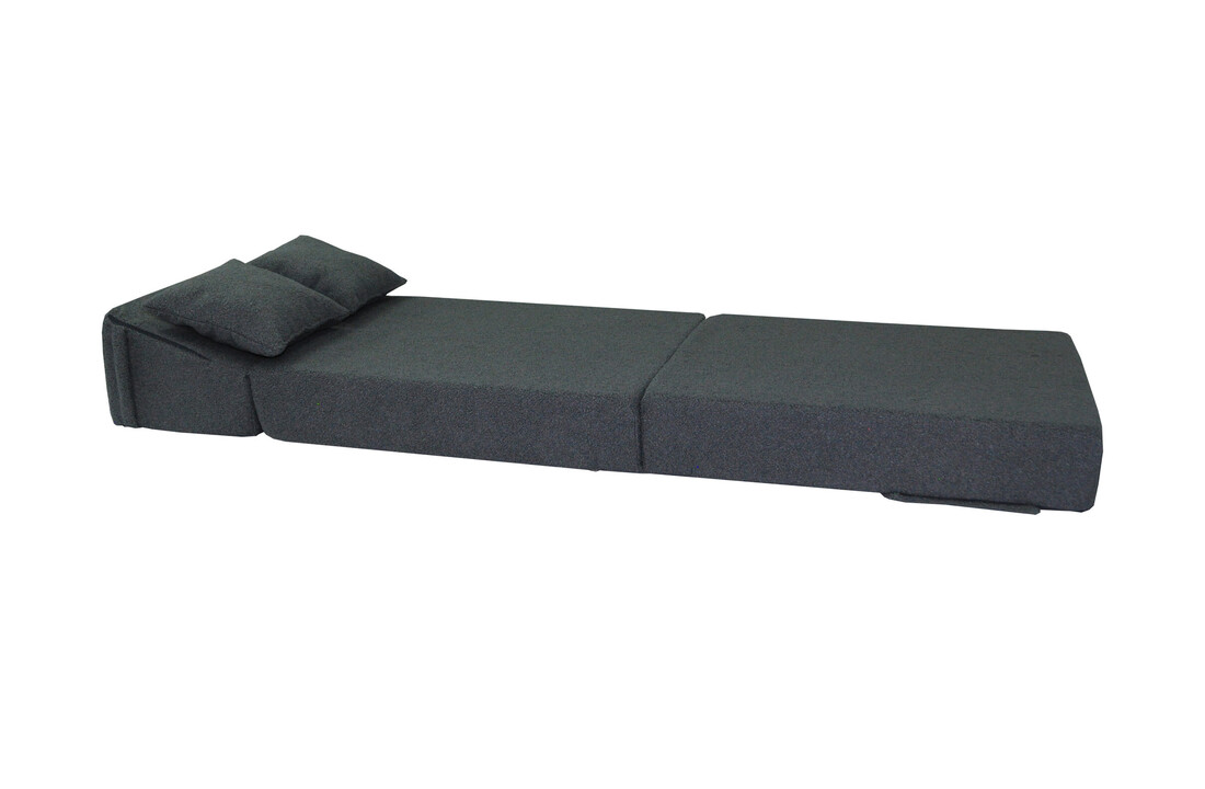 Opklapbaar matras 200x70x15cm Antraciet Bouclé