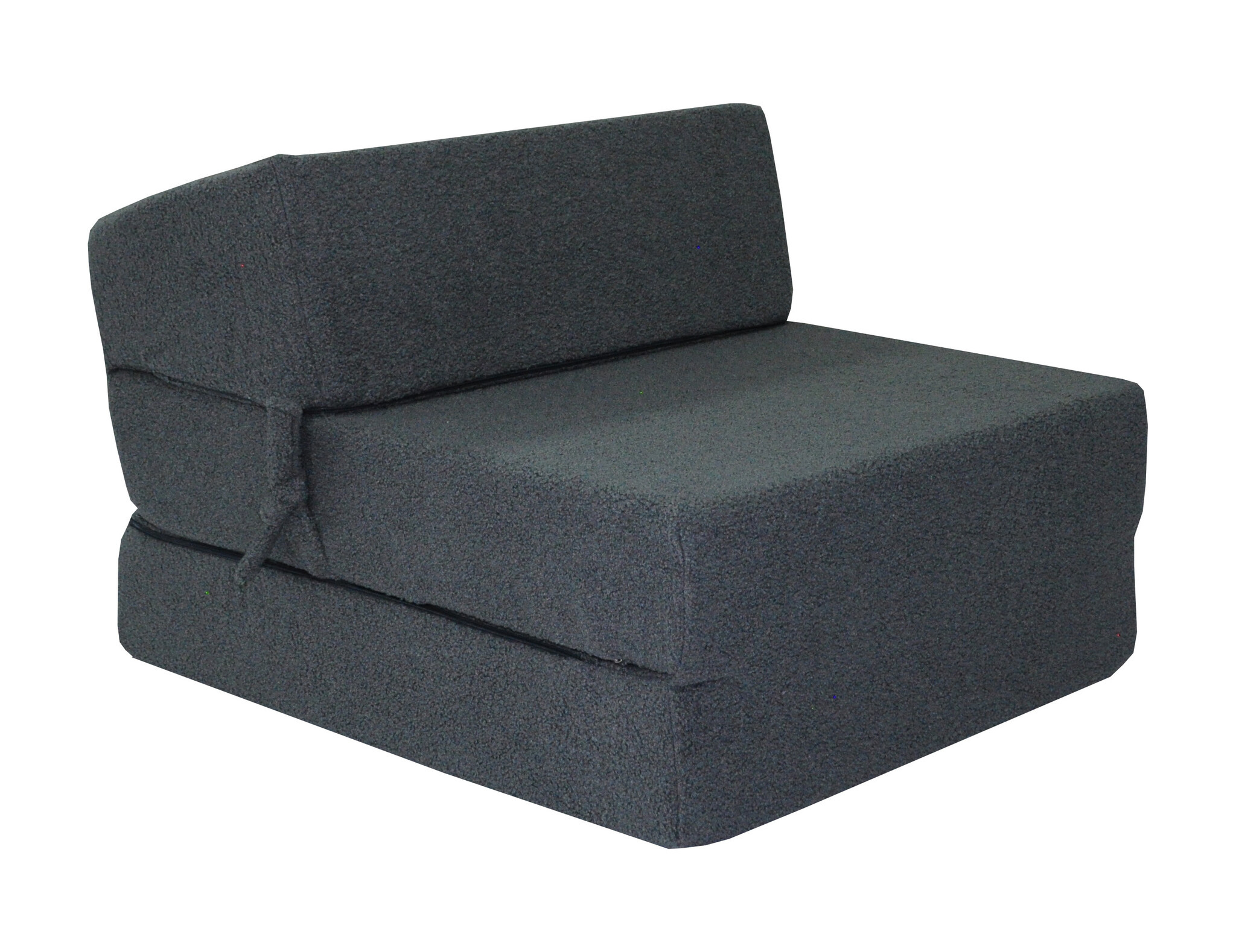 Zitmatras antraciet opvouwbaar 200x70x15cm bouclé