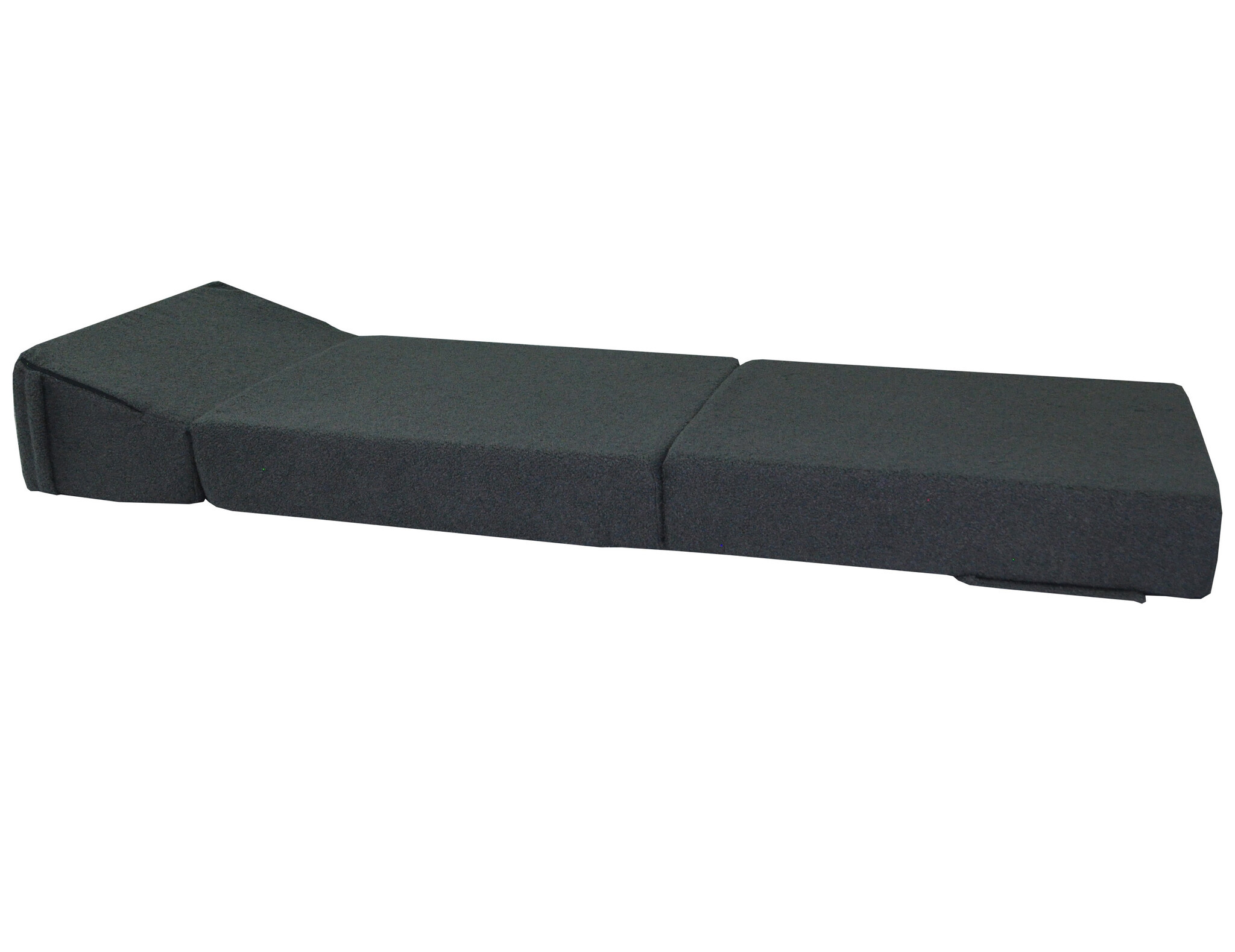 Zitmatras antraciet opvouwbaar 200x70x15cm bouclé