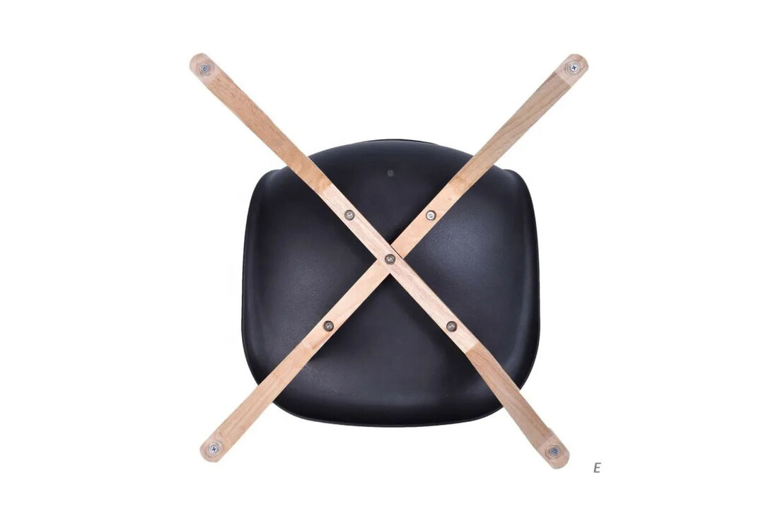 Stoelen set zwart houten poten | 2x Scandinavisch Design | 80 cm