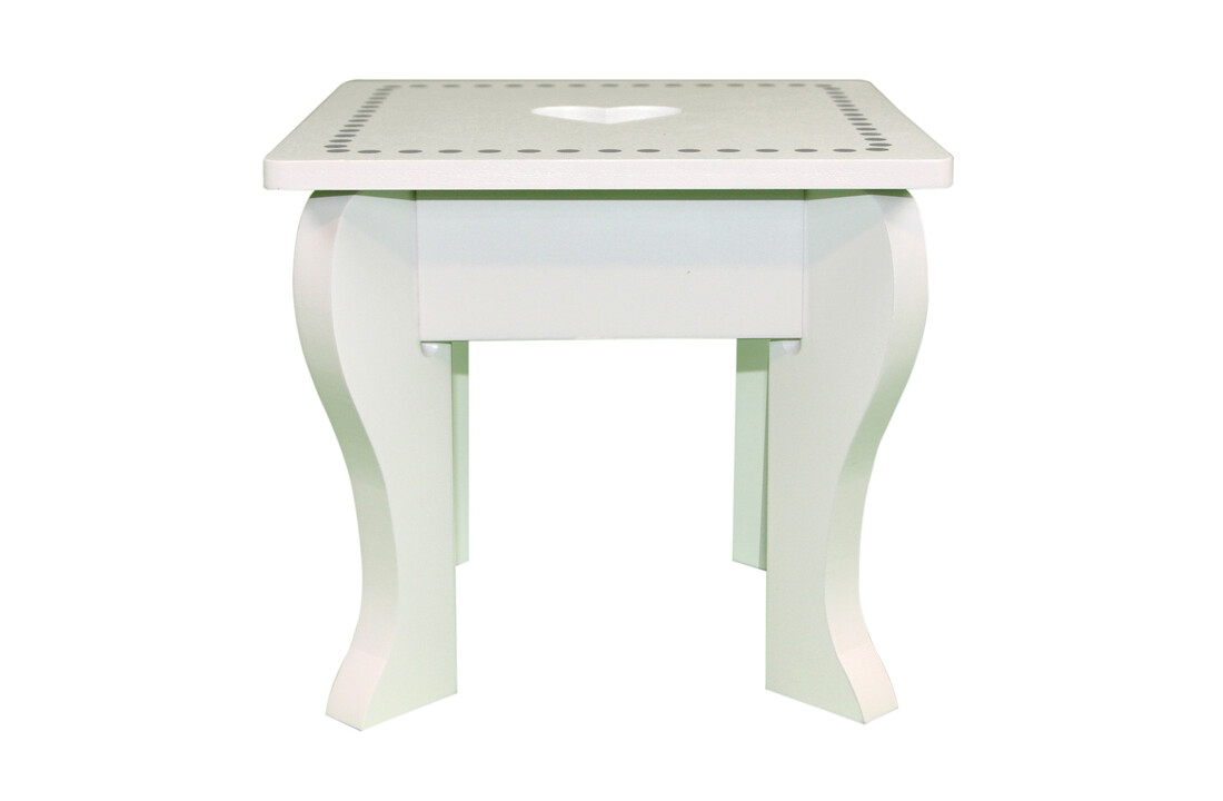 Kinder kaptafel met kruk - Wit, Hout/MDF, 91x50.5x70.5 cm