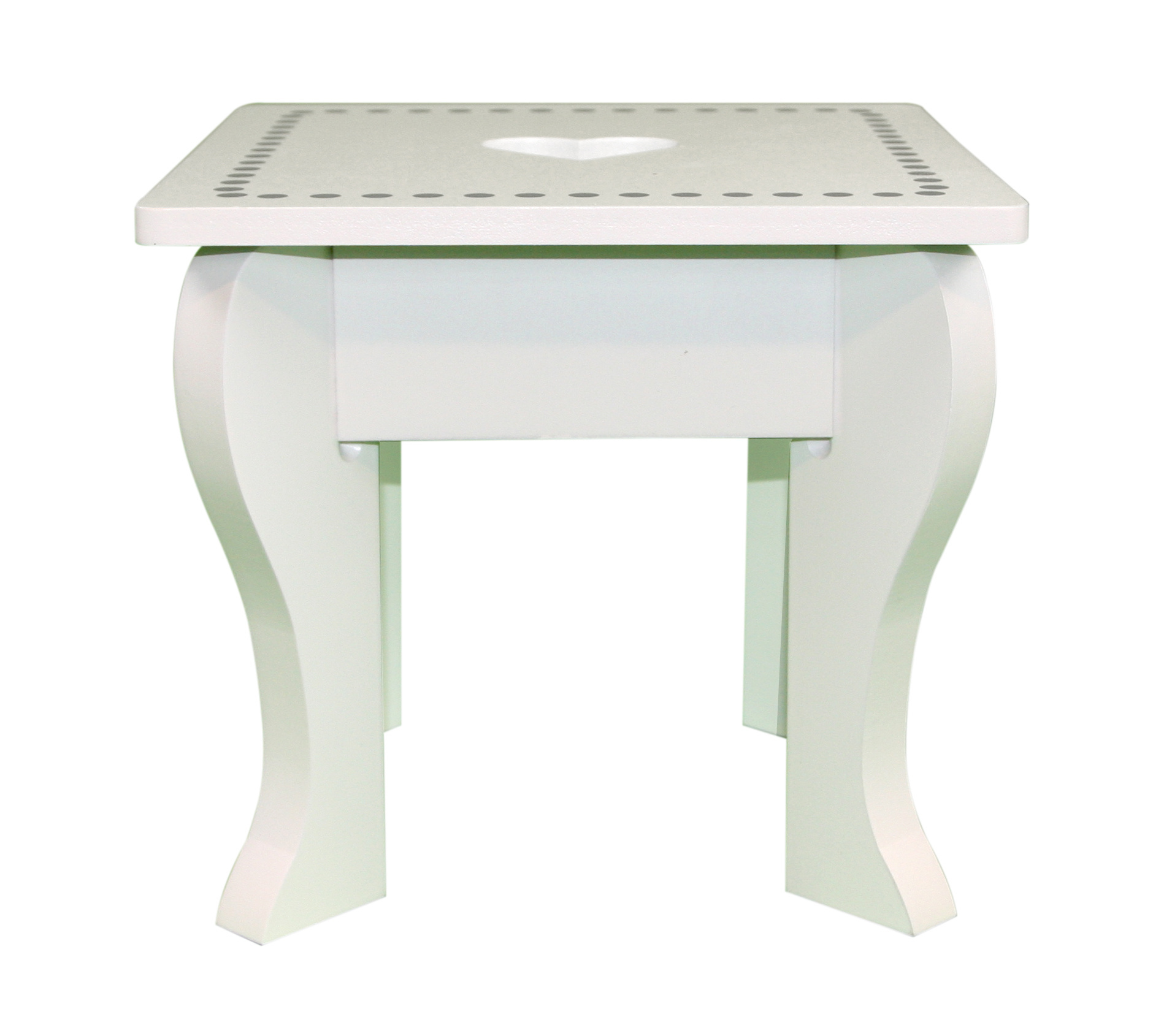 Kinder kaptafel met kruk - Wit, Hout/MDF, 91x50.5x70.5 cm