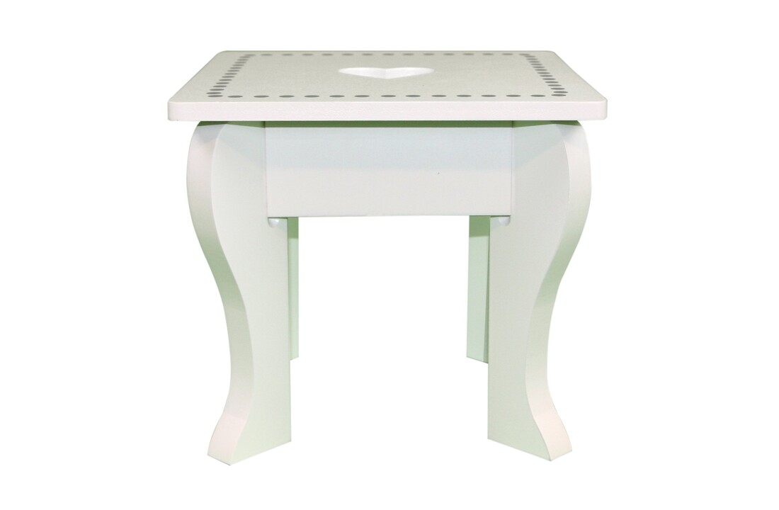 Houten kaptafel kinderen met spiegel & accessoires - Wit, Hout/MDF, 91x50cm