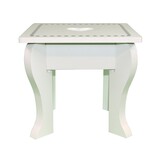 Houten kaptafel kinderen met spiegel & accessoires - Wit, Hout/MDF, 91x50cm