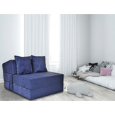 Opklapbed Navy Blue - 200x70x15 cm Foam | Compact Logeermatras