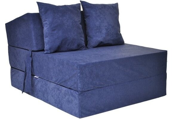 Slaapbank navy blue - 200x70x15 cm opvouwbaar matras