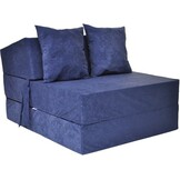 Logeerbed 70x200 - Opvouwbaar Matras Navy Blue, 15 cm dik