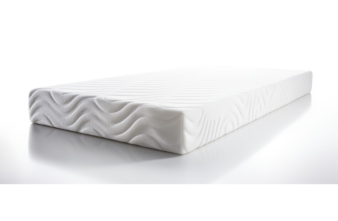 Kindermatras 7 cm dik - 140x70 cm Koudschuim Wit Jersey