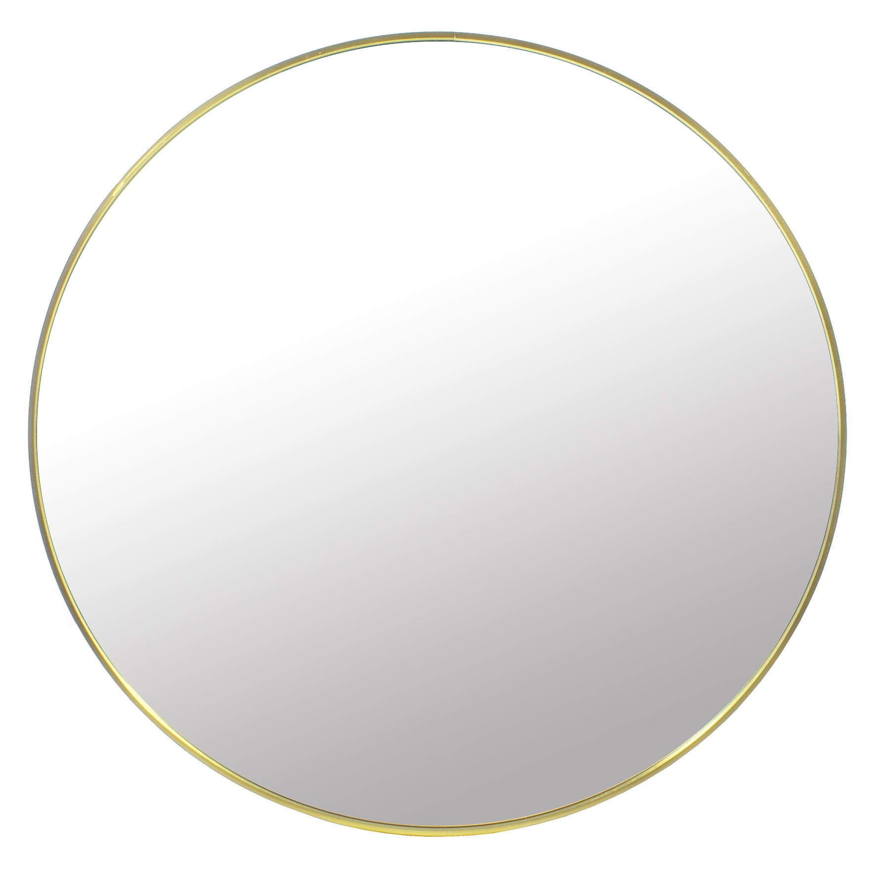 Wandspiegel badkamer rond Ø 60 cm goud metaal
