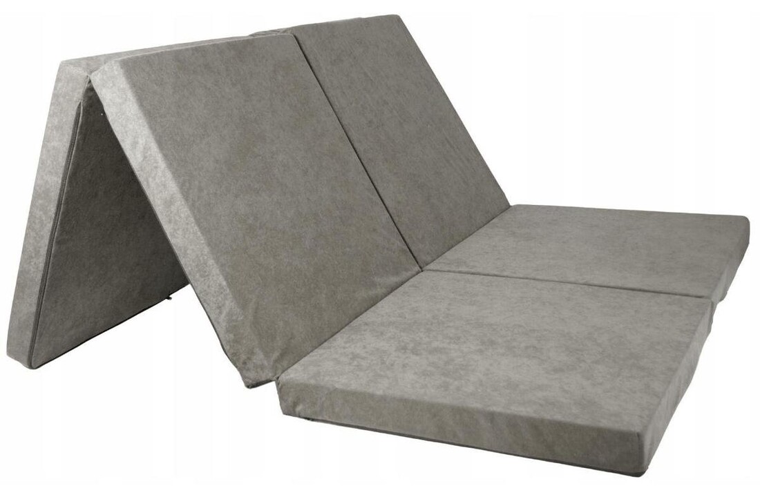 Opklapmatras 2 persoons - 195x120cm - Grijs - Foam