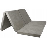 Futon matras grijs 195x120x7cm, opvouwbaar foam, wasbare hoes