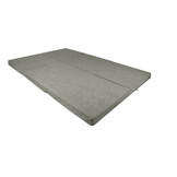 Logeermatras 120cm breed - Opvouwbaar, Wasbare hoes, Grijs, Foam