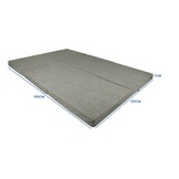 Logeermatras 120cm breed - Opvouwbaar, Wasbare hoes, Grijs, Foam