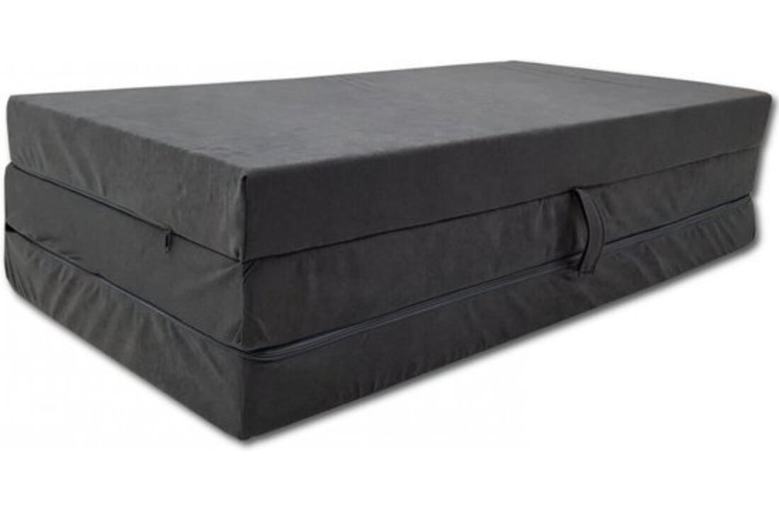 Campingmatras grijs twijfelaar vouwmatras 120x200x10 cm foam