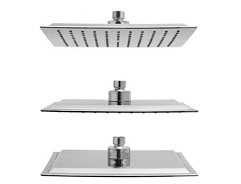 Regendouche vierkant 25x25 cm chroom