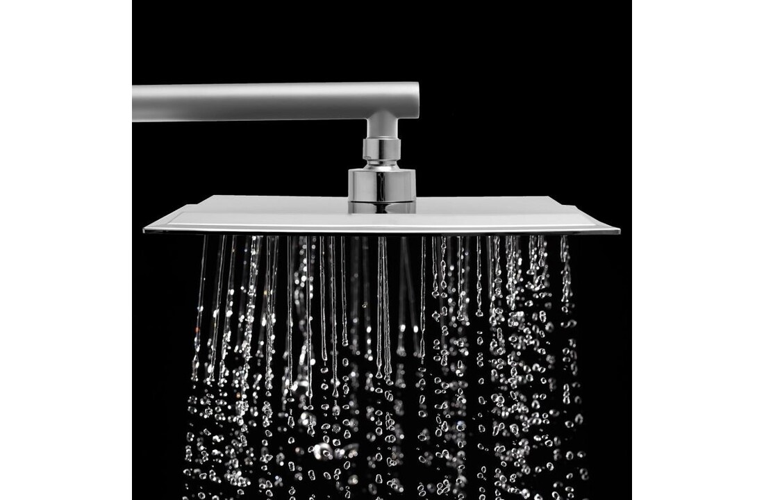 Regendouche vierkant 25x25 cm chroom