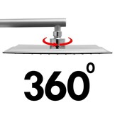 Inbouw regendouche 25x25 cm chroom vierkant - Luxe anti-kalk