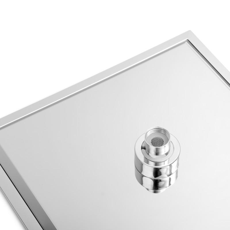 Inbouw regendouche 25x25 cm chroom vierkant - Luxe anti-kalk