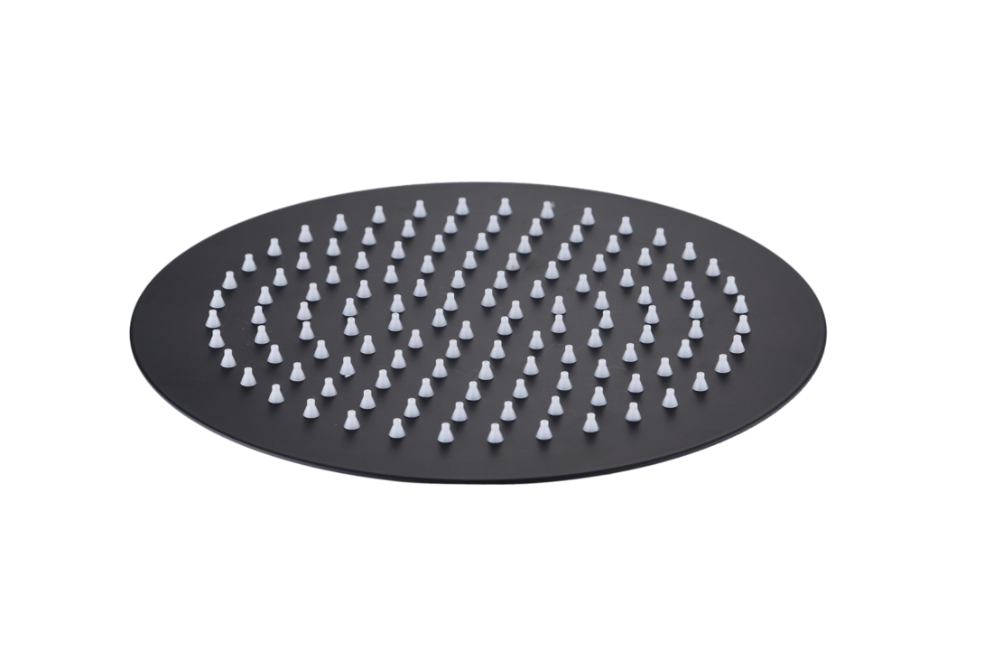 Thermostaat doucheset zwart | Regendouche 25cm | Messing/RVS