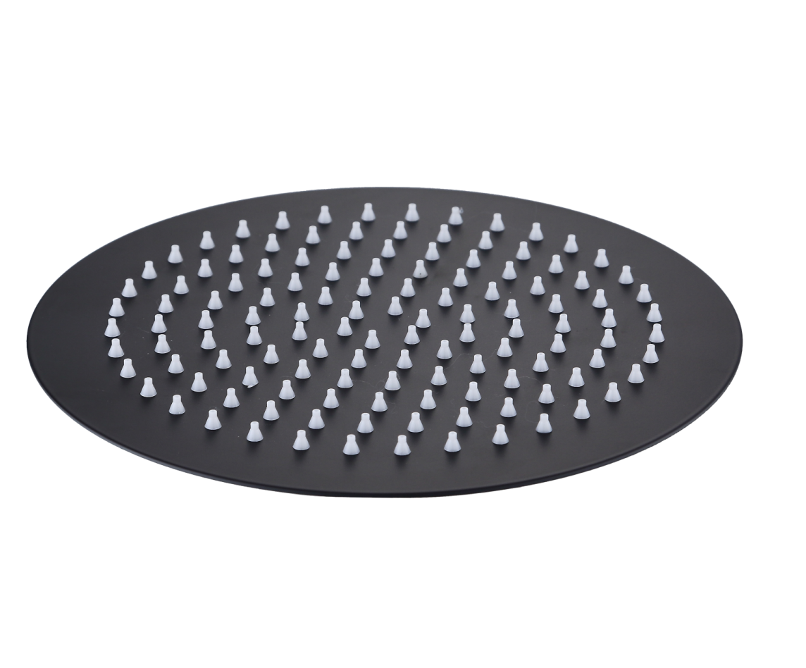 Thermostaat doucheset zwart | Regendouche 25cm | Messing/RVS