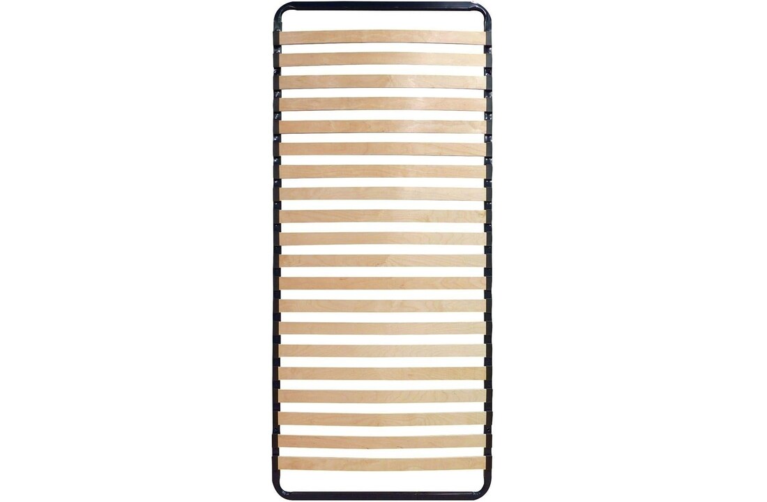 Lattenbodem 90x200 cm Zwart Metaal Berken Hoge Belastbaarheid